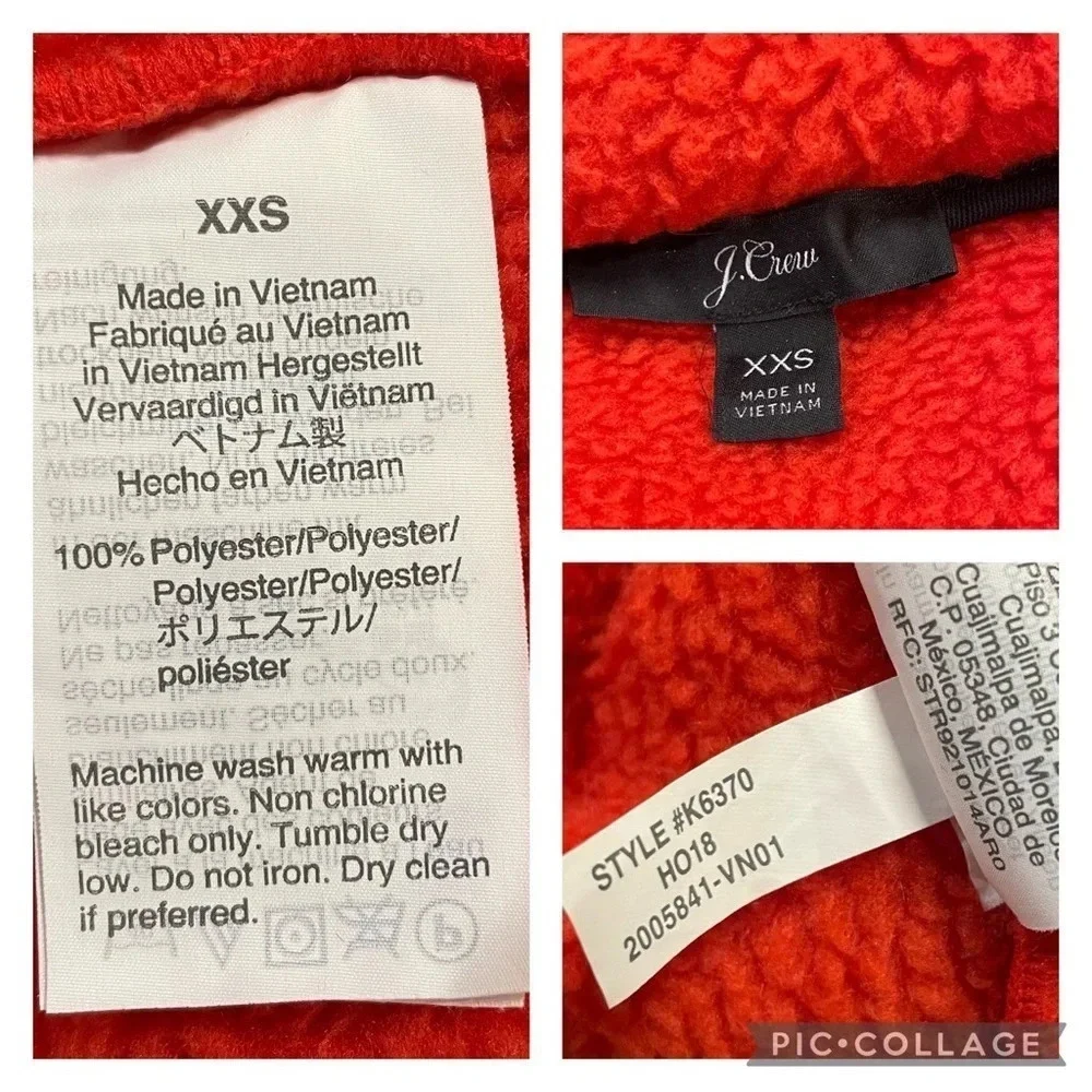 J. Crew Polartec® fleece half-zip pullover jacket XXS